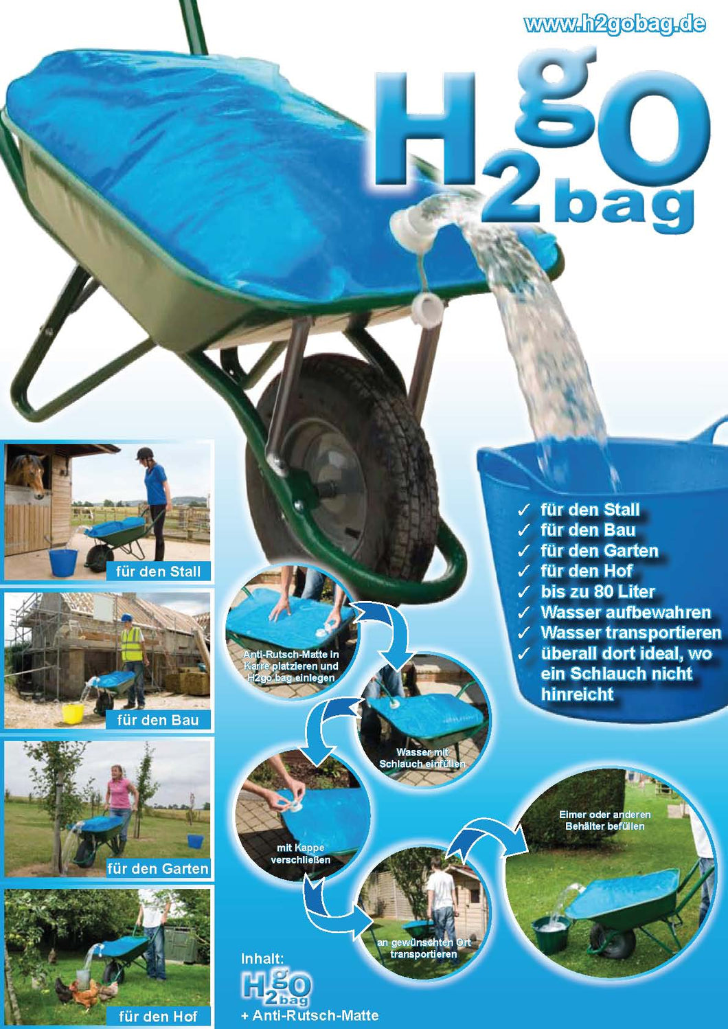 H2gObag - der 80 Liter Wassersack